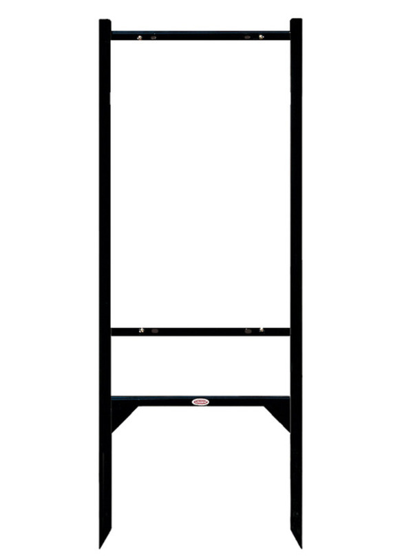 Angle Iron Sign Frame with 1 Rider Insert, 28h x 18w, Black